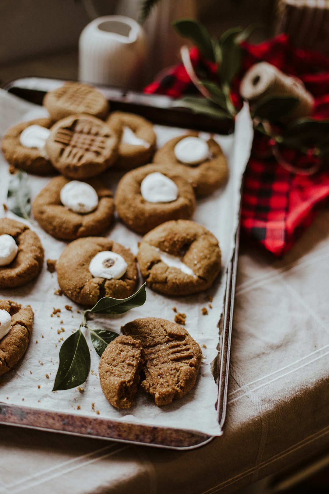 home made cookies on tray