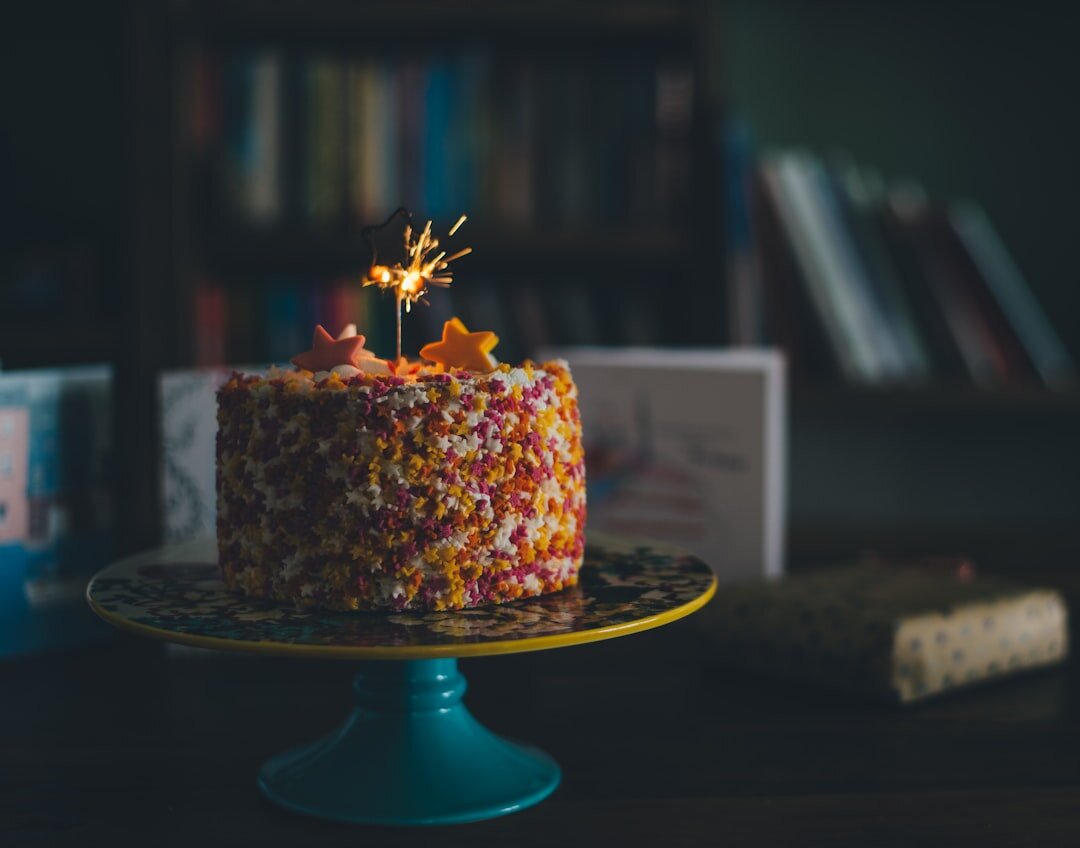decorated birthday cake