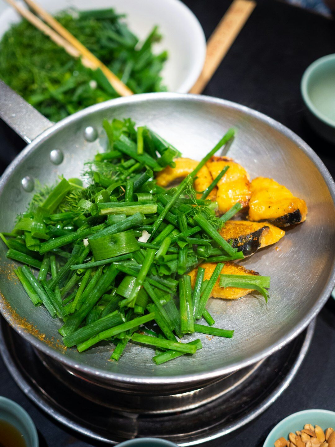 grilled fish with herbs